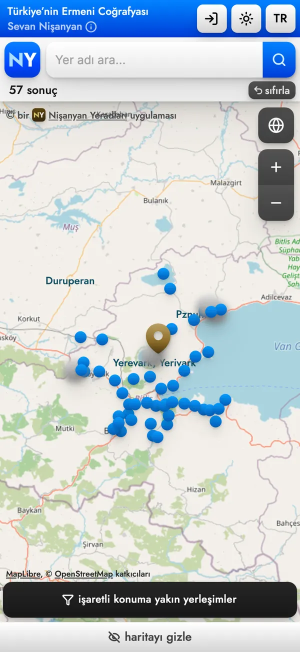 The Armenian Geography of Turkey on a phone